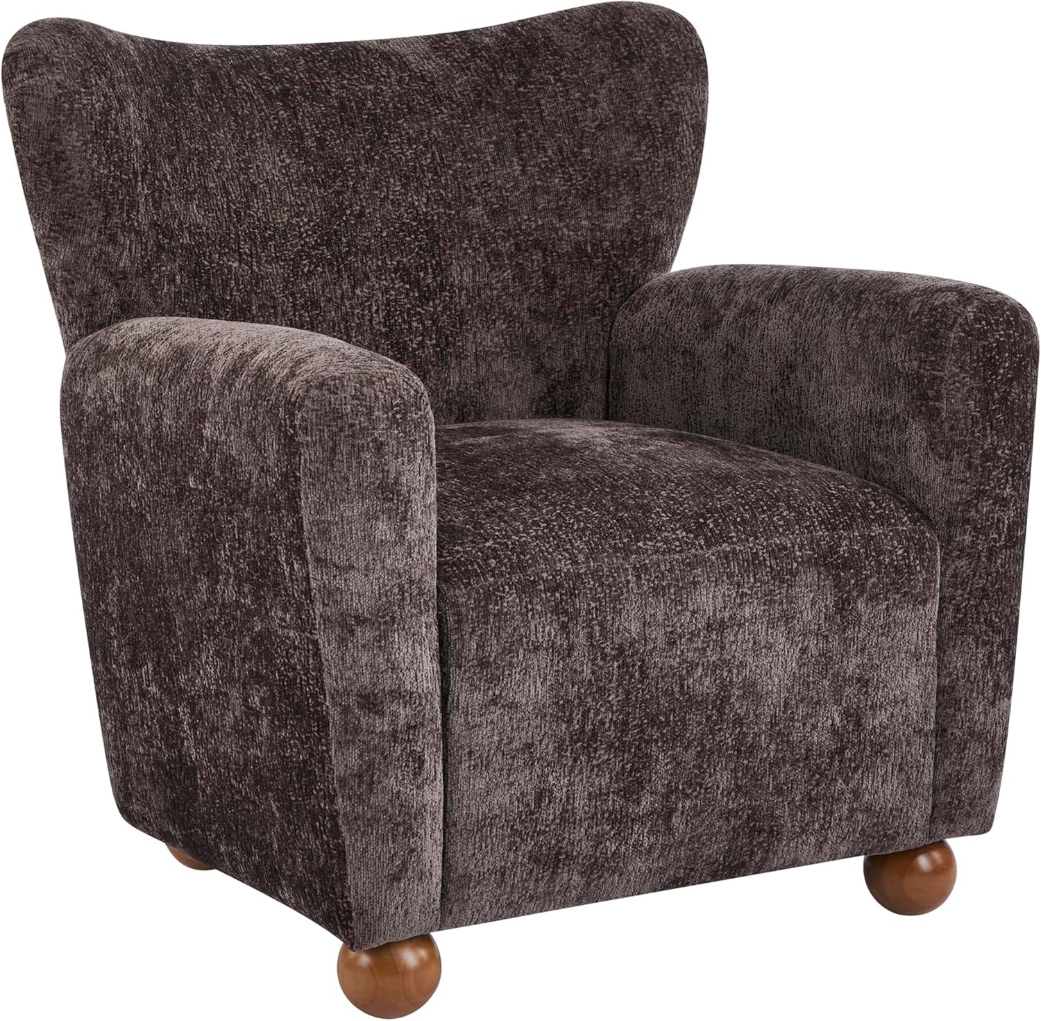 Christopher Knight Home Lindy Wingback Accent Chair, Upholstered Armchair with Rounded Wooden Leg... | Amazon (US)