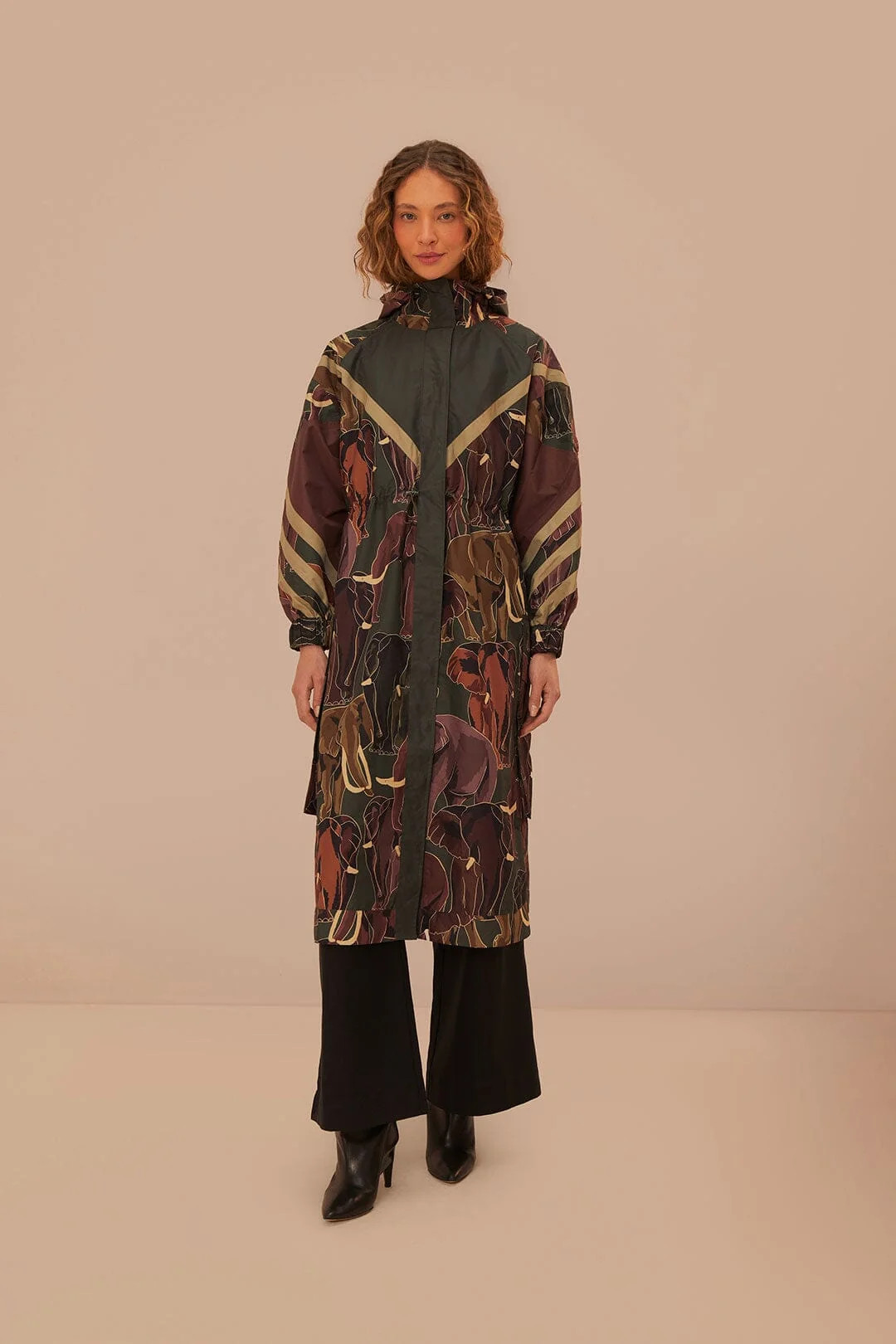 Elephants Maxi Raincoat | FarmRio (US)