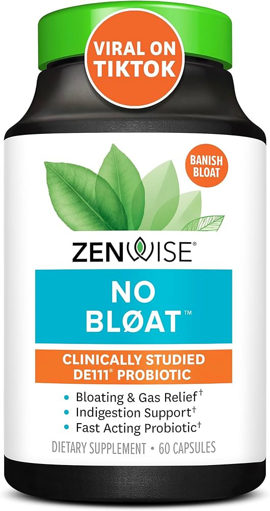 Zenwise No Bloat - Probiotics, Digestive Enzymes for Bloating and Gas Relief - Ginger, Dandelion,... | Amazon (US)