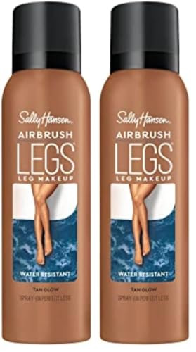 Sally Hansen Airbrush Legs, Spray-On Makeup, Tan Glow | 4.4 Oz | Pack of 2 | Amazon (US)