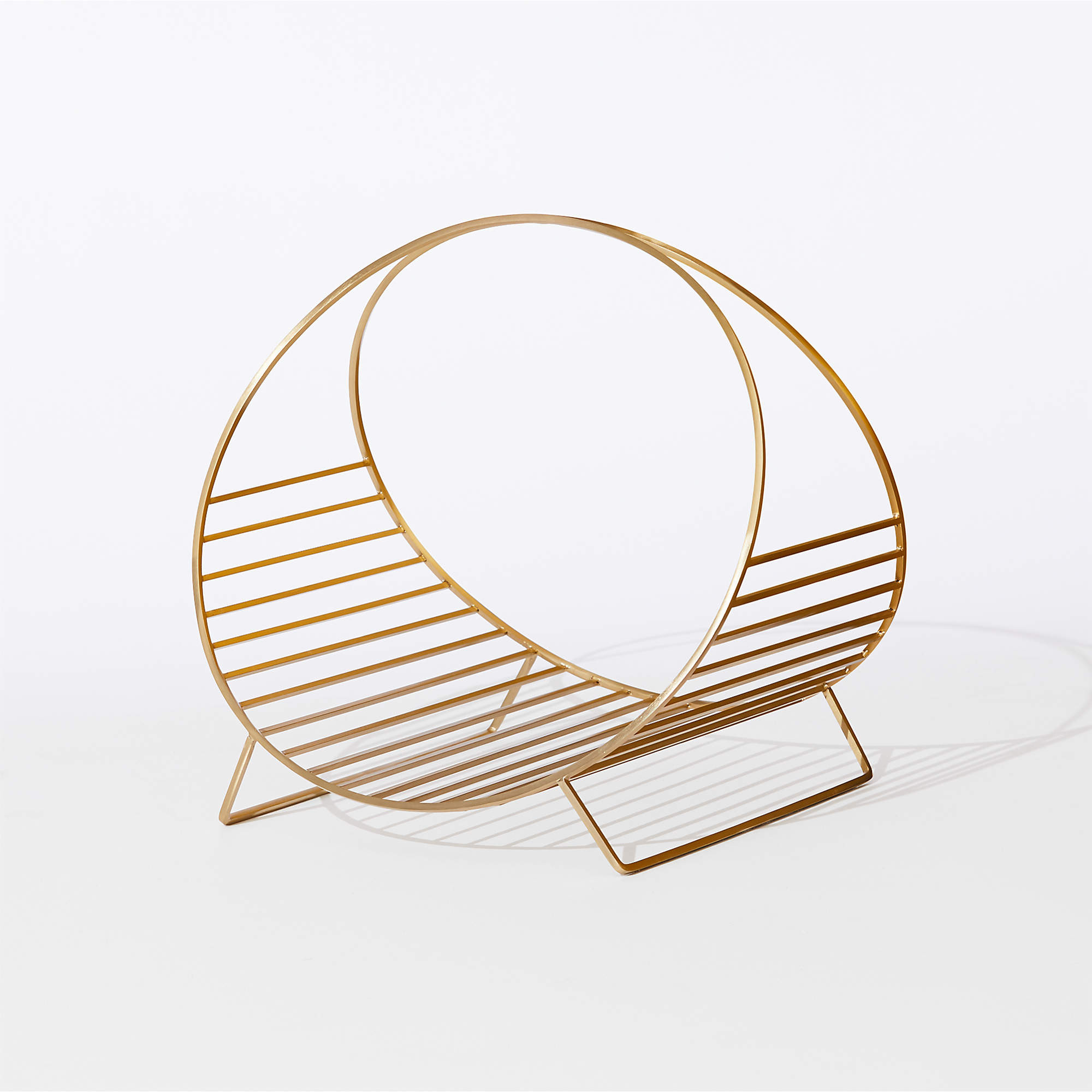 Chord Antique Brass Log Holder + Reviews | CB2 | CB2