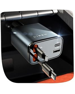 LISEN Retractable Car Charger [69W USB C Car Charger Adapter] iPhone 16 Car Charger Fast Charging... | Amazon (US)