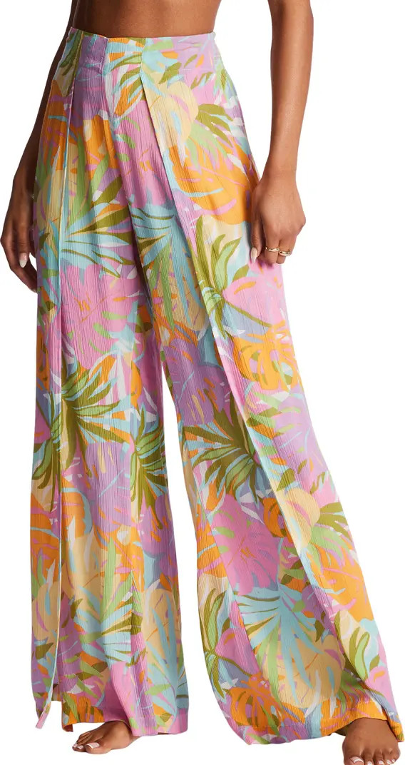 Split Spirit Floral Wide Leg Pants | Nordstrom