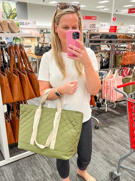 Target tote handbag for everyday or a weekend bag for a trip! I love the color green but there’s a few other colors too! 

Quilted bag, shoulder bag, weekender, vacation outfit, handle bag, target bag, target finds, target purse, summer bag, summer purse, green bag, green purse 



#LTKOver40 #LTKFindsUnder50 #LTKItBag