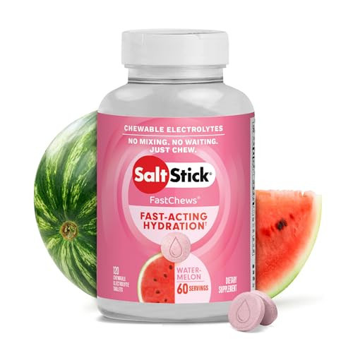 SaltStick Electrolyte FastChews - 120 Watermelon Chewable Electrolytes - Salt Tablets for Running and Hydration, Electrolyte Chews - 120 Count | Amazon (US)