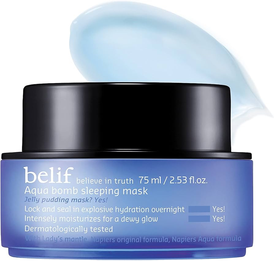 belif Aqua Bomb Sleeping Mask | Good for Dryness | Hydrating| Jelly Pudding Texture | For Normal,... | Amazon (US)