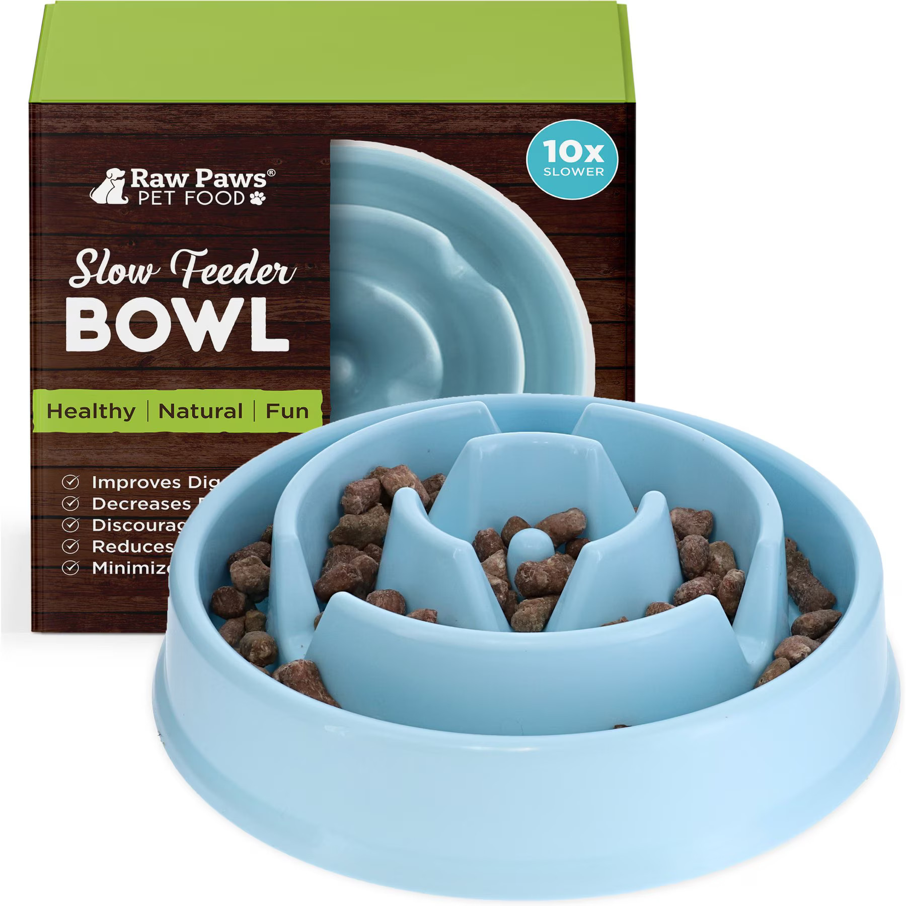 Raw Paws Slow Feeder Dog Bowl, 1.5-cup | Chewy