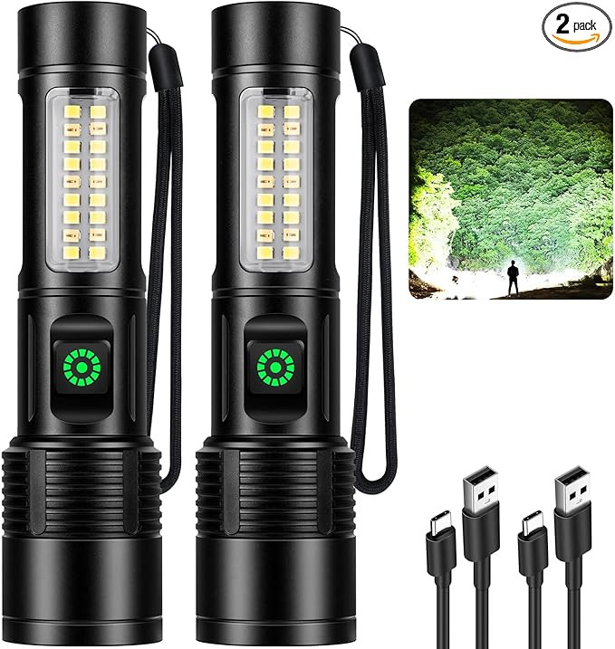 Kmivo Rechargeable LED Flashlights High Lumens - 10,000LM Super Bright Flash Light with 6 Modes, ... | Amazon (US)