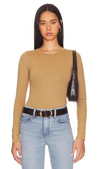 Scuba Crewneck Bodysuit in Pecan | Revolve Clothing (Global)