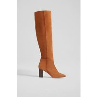 Courtney Tan Suede Over-The-Knee-Boots, Dark Tan | L.K. Bennett (UK)