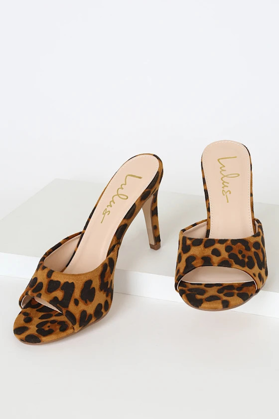 Tavie Leopard Suede High Heel Sandals | Lulus