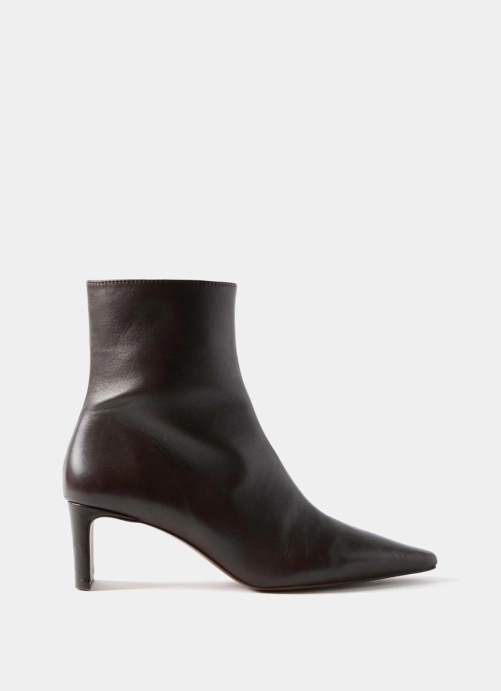 Macy White Leather Ankle Boots | Mint Velvet