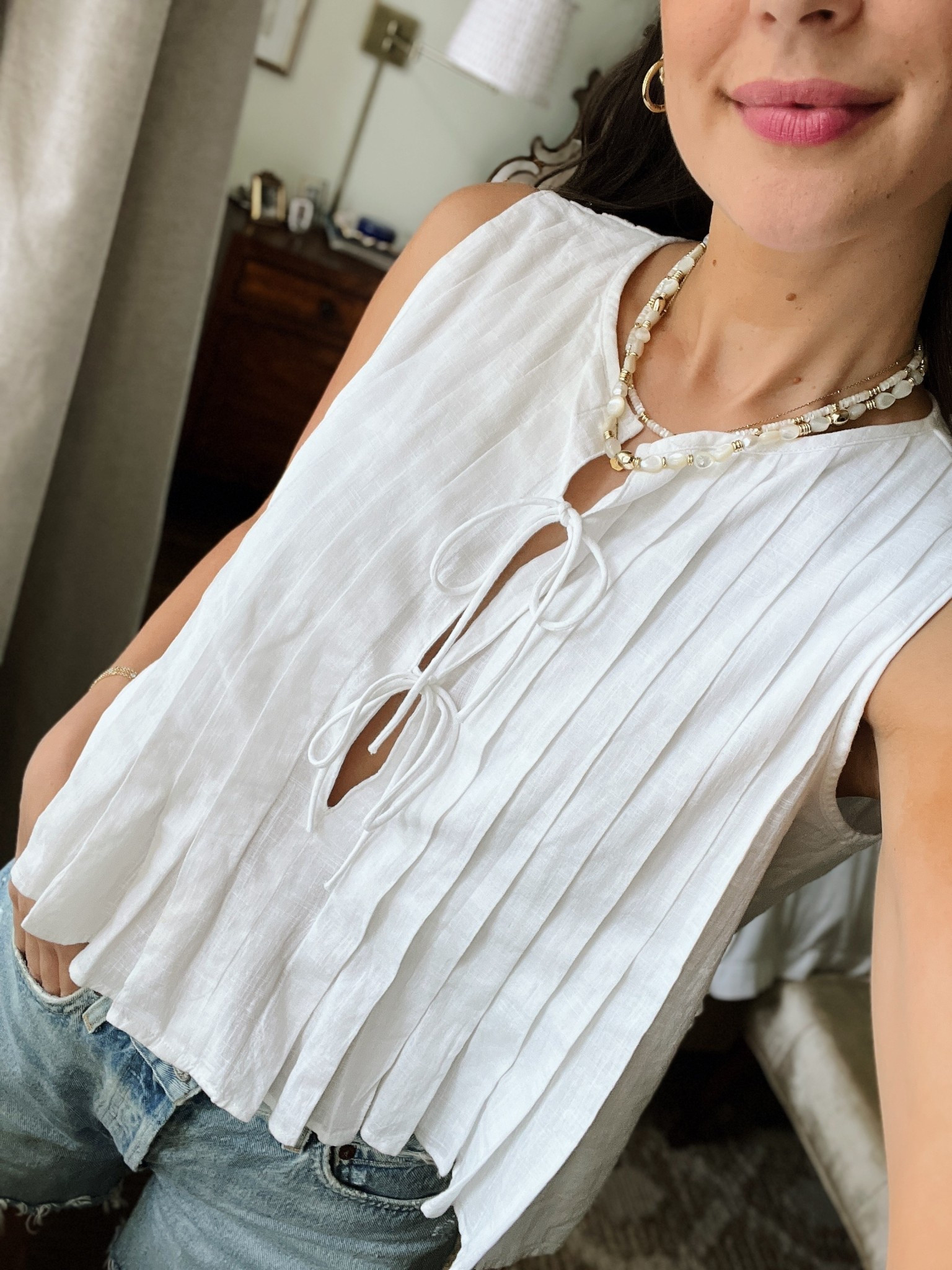 Amazon tie front cropped top. Order your usual size!

#LTKFindsUnder50