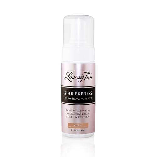 Loving Tan 2 HR Express Self Tanning Mousse, Medium - Streak Free, Natural, Professional Quality - 5+ Sunless Self Tanner Applications per Bottle, Cruelty Free, Naturally Derived DHA - 4 FL Oz | Amazon (US)