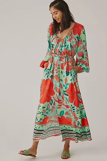 Farm x Anthropologie Poppy Print Maxi Dress | Anthropologie (US)