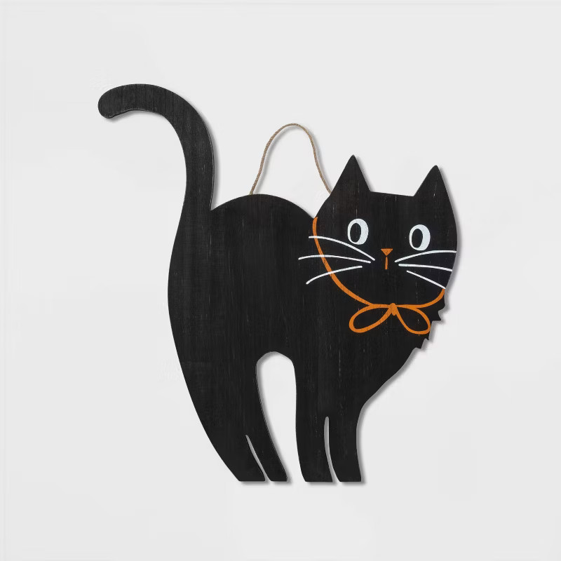 Falloween Cat Wood Porch Halloween Sign - Hyde & EEK! Boutique™ | Target