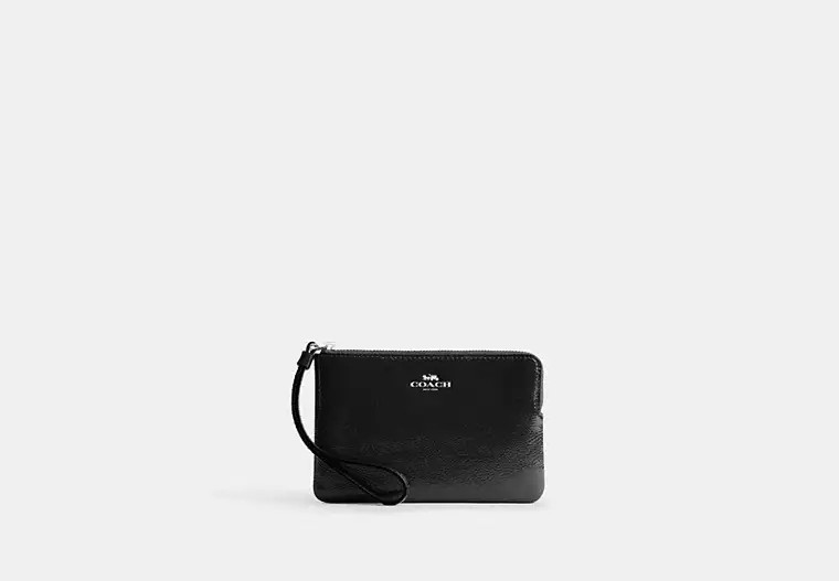 Coach Outlet Corner Zip Wristlet - Black | Coach Outlet US