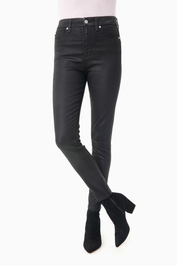The Black Coated High Waist Ankle Skinny | Tuckernuck