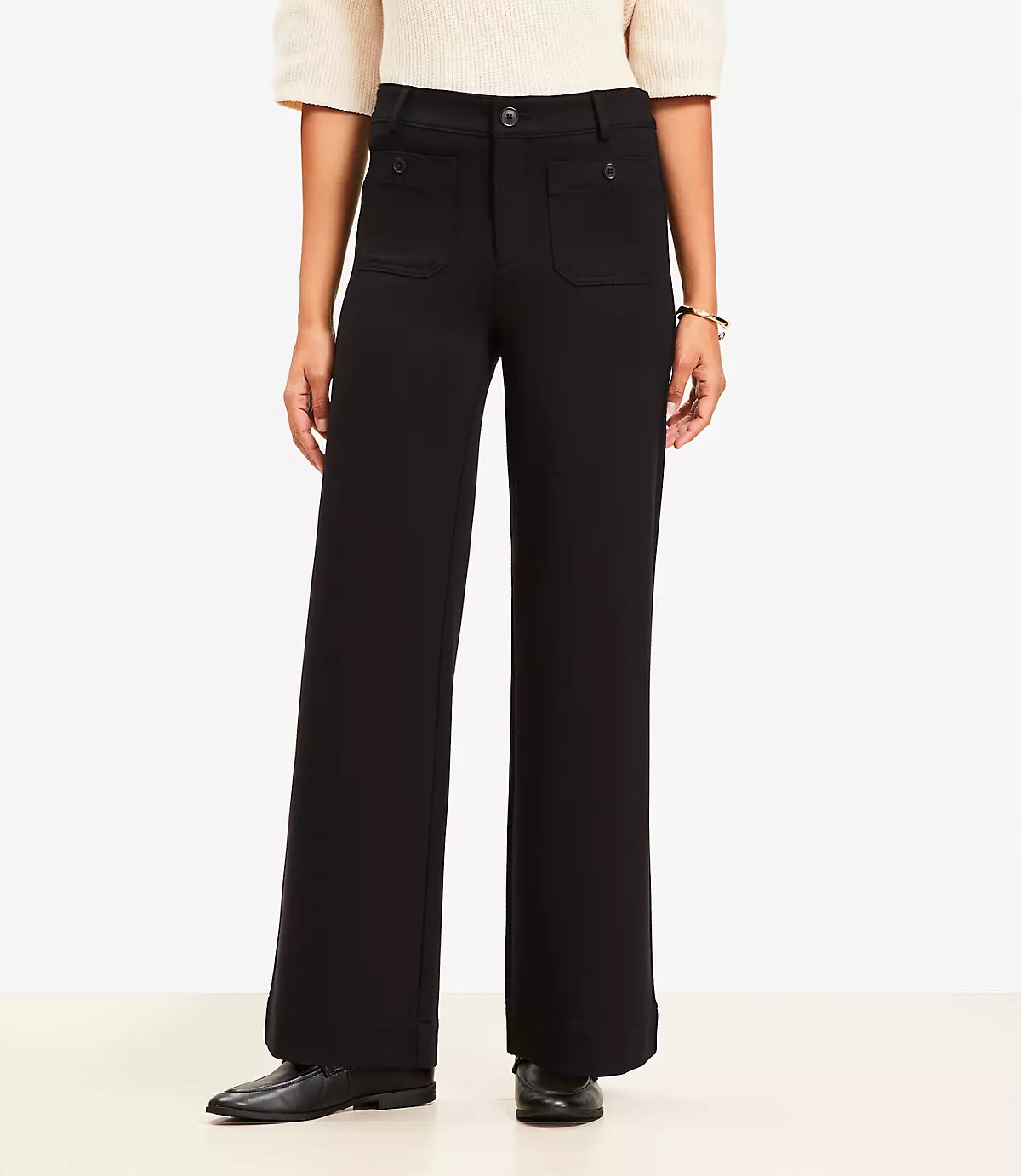 Palmer Wide Leg Pants in Ponte | LOFT