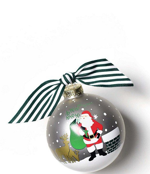 Coton Colors Santa On Rooftop Glass Ornament | Dillard's | Dillard's
