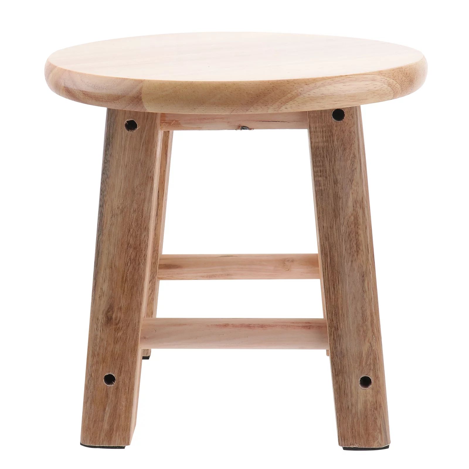 TOYMYTOY 1Pc Wood Small Low Stool Home Bathroom Anti-slip Round Stool (Wood Color) - Walmart.com | Walmart (US)