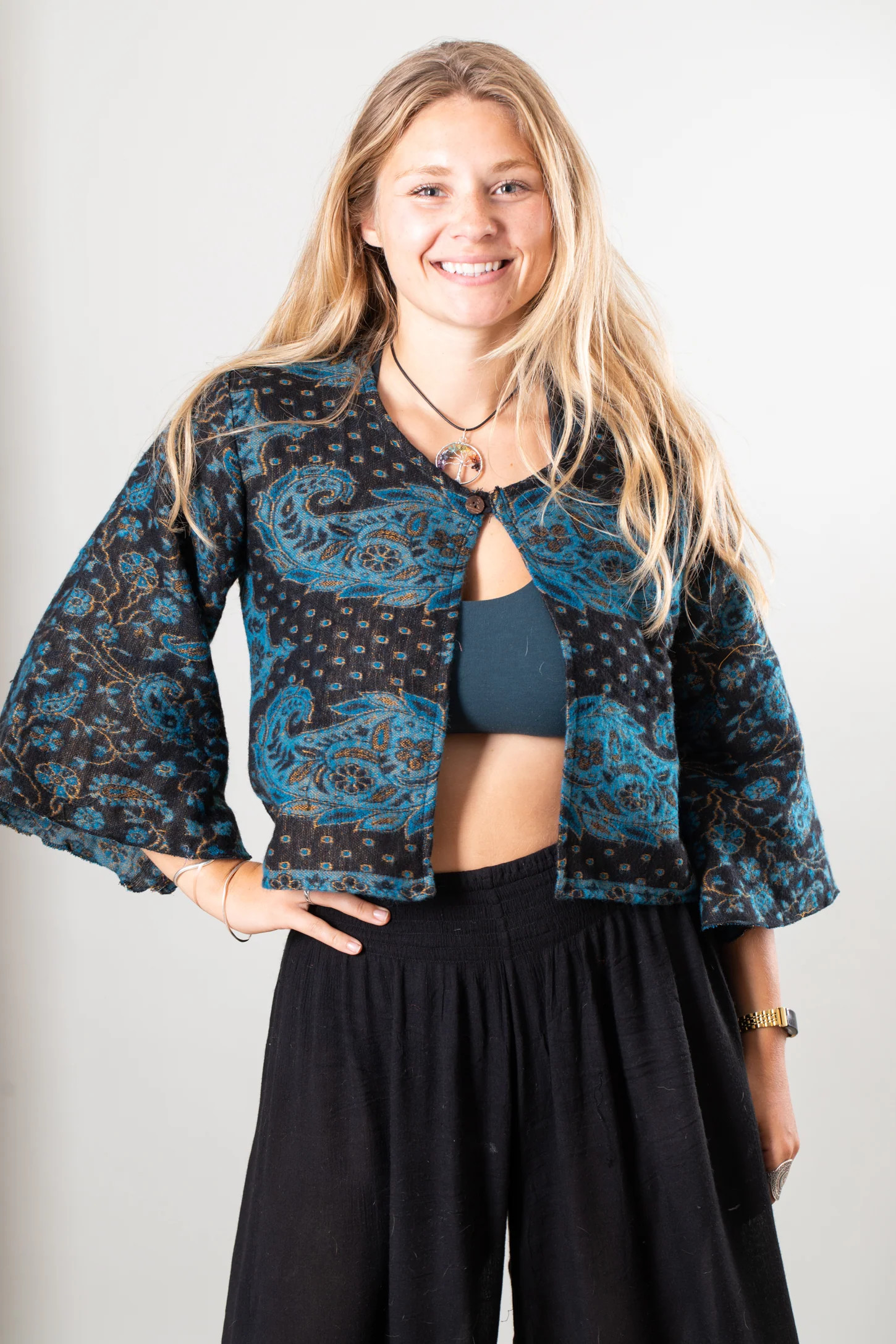 Buta Indian Flare Sleeve Cardigan | Mexicali Blues