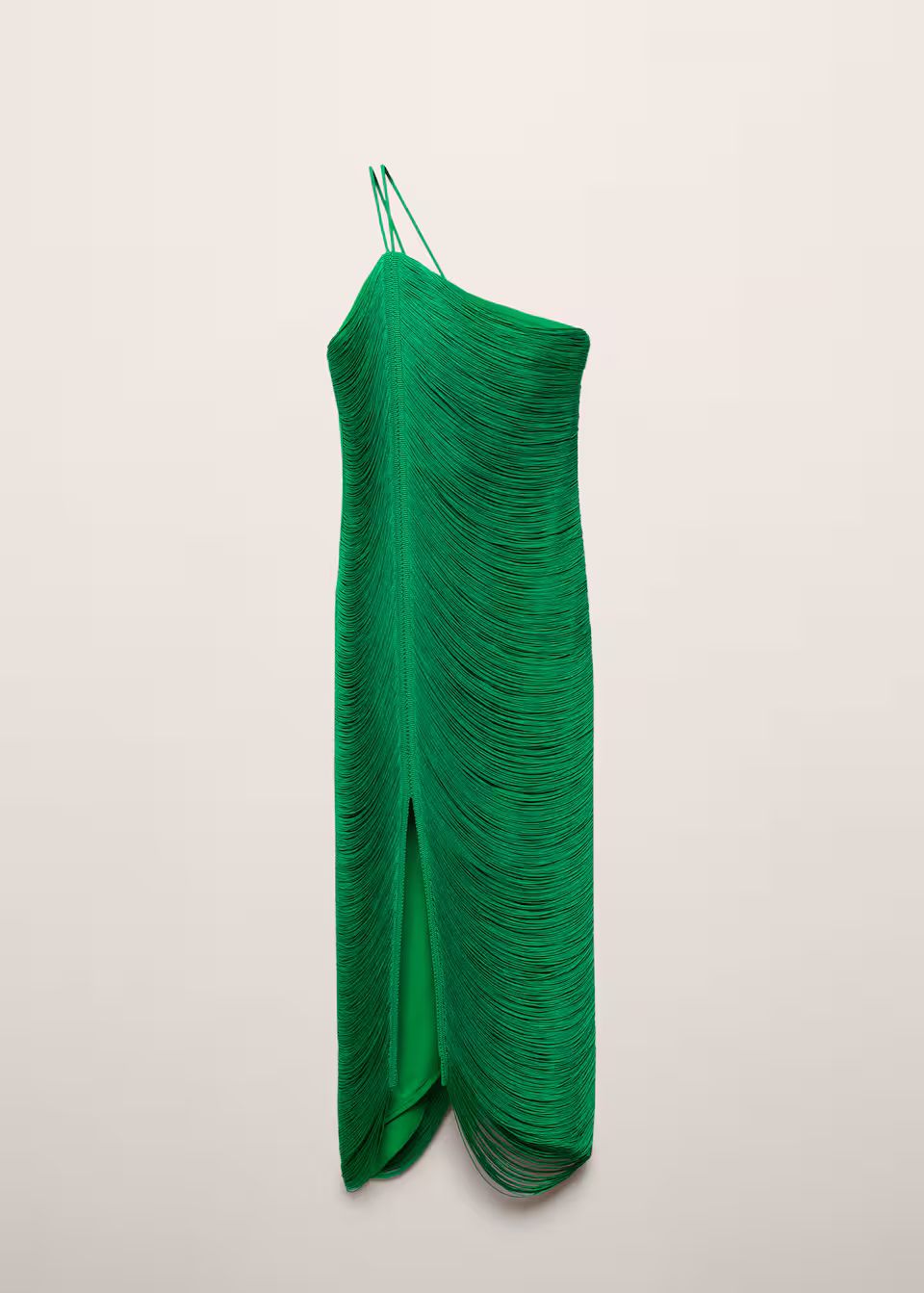 Asymmetrical dress with fringes -  Women | Mango United Kingdom | MANGO (UK)