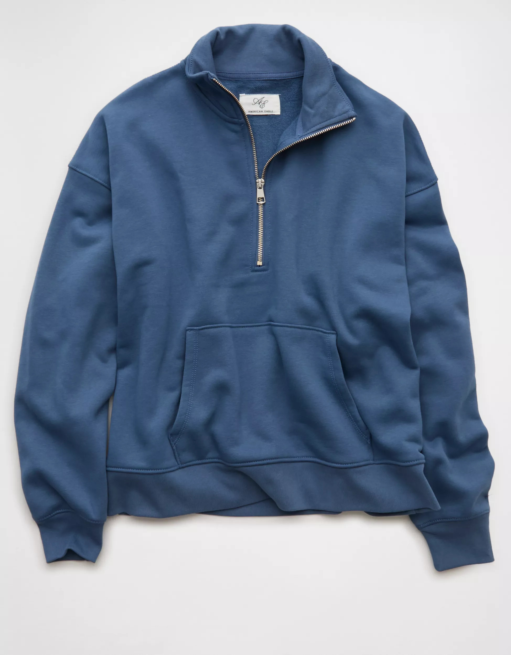AE Everyday Luxe Quarter Zip Sweatshirt | American Eagle Outfitters (US & CA)