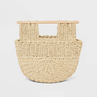 Handheld Crescent Straw Tote Handbag - A New Day™ Natural | Target