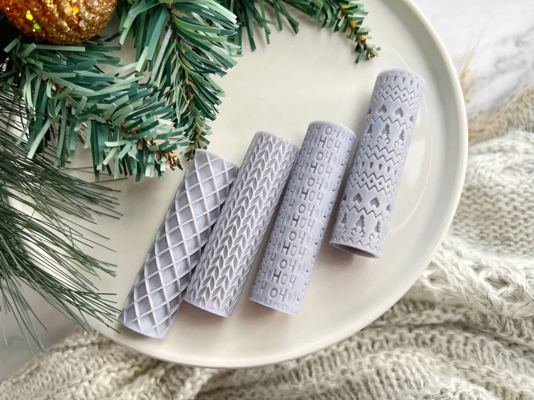 Christmas Print Texture Roller  Polymer Clay Roller - Etsy | Etsy (US)