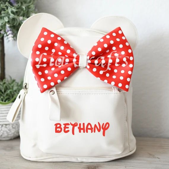 Personalized Minnie Mouse Backpack Cute Custom Headband Polka | Etsy | Etsy (US)