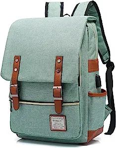 UGRACE Vintage Laptop Backpack with USB Charging Port, Elegant Water Resistant Travelling Backpac... | Amazon (US)