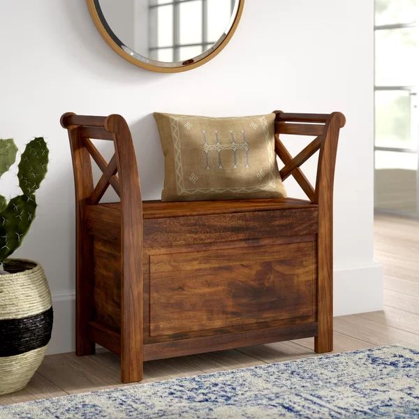 Kylan Solid Wood Flip Top Storage Bench | Wayfair North America