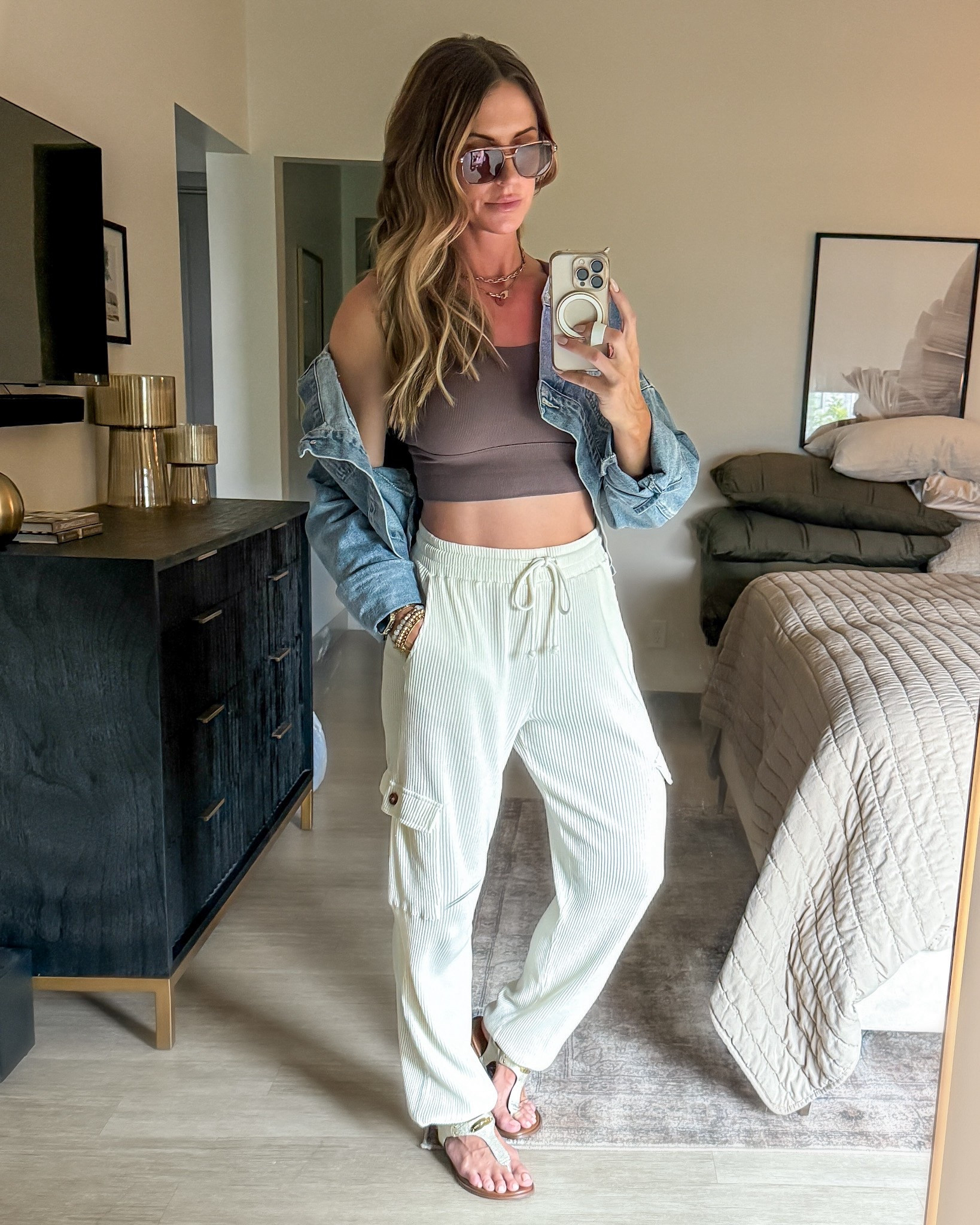 Comfy chic! Waffle knit cargo pants are from Nana Macs (unable to link here)  

#LTKFindsUnder50 #LTKStyleTip #LTKOver40