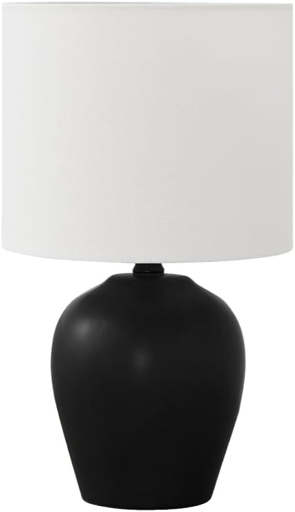 Monarch Specialties I 9738 LightingTable Lamp, Black Ceramic, Ivory/Cream Shade, Transitional | Amazon (CA)