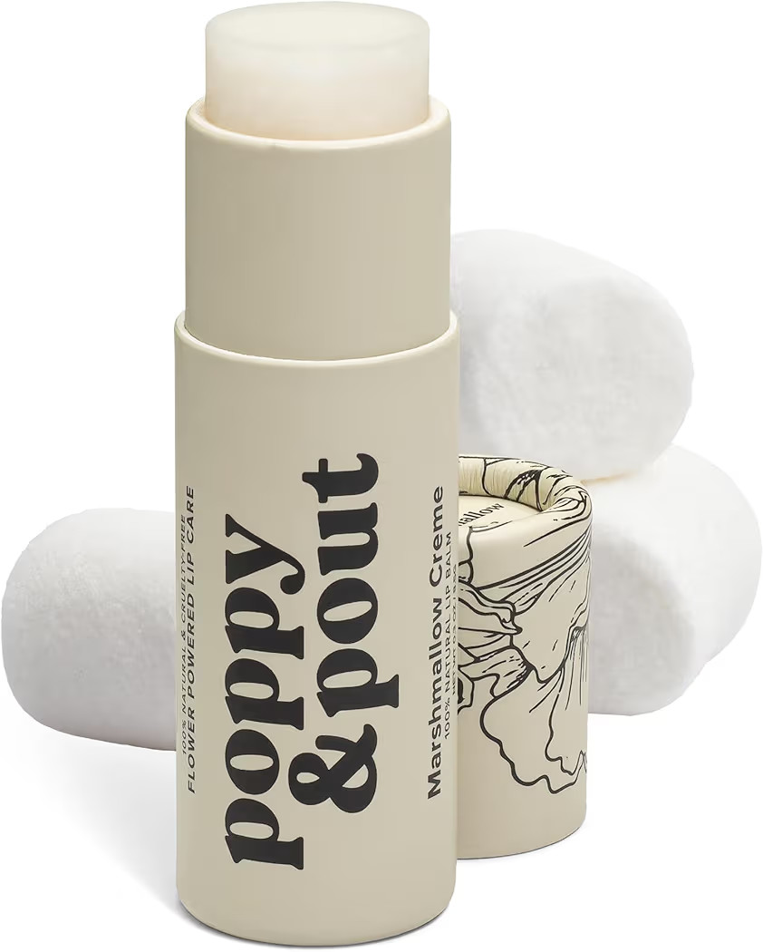 Poppy & Pout Marshmallow Creme Jumbo Lip Balm with Organic Coconut Oil | Amazon (US)