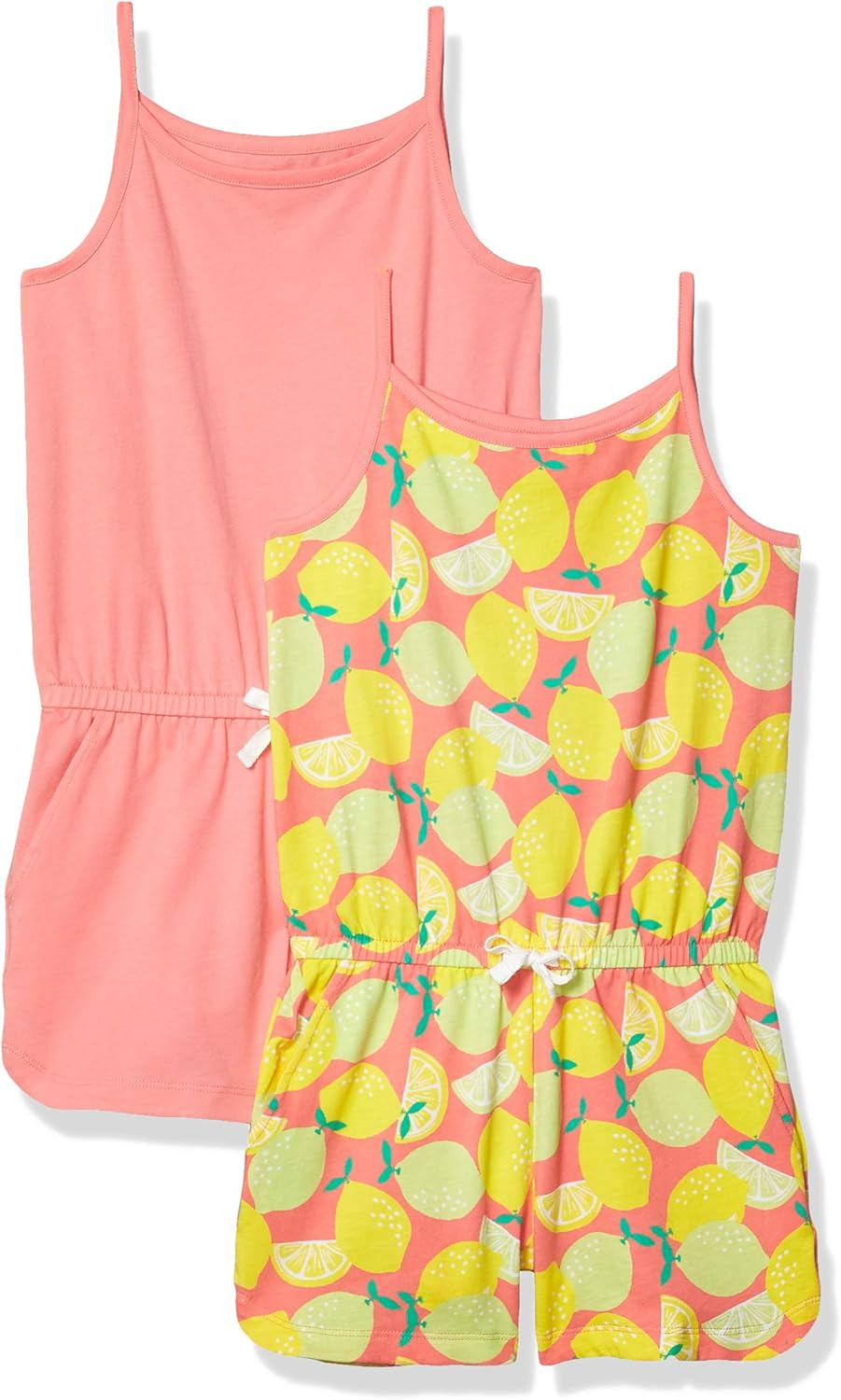 Amazon Essentials Girls and Toddlers' Knit Romper, Pack of 2 | Amazon (US)