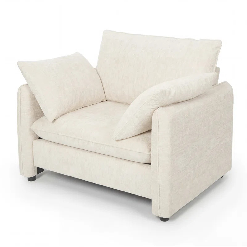 42.1" Oversized Accent Chair, Modern Upholstered Reading Armchair With 33.6" Wide Seat, Ergonomic... | Wayfair North America