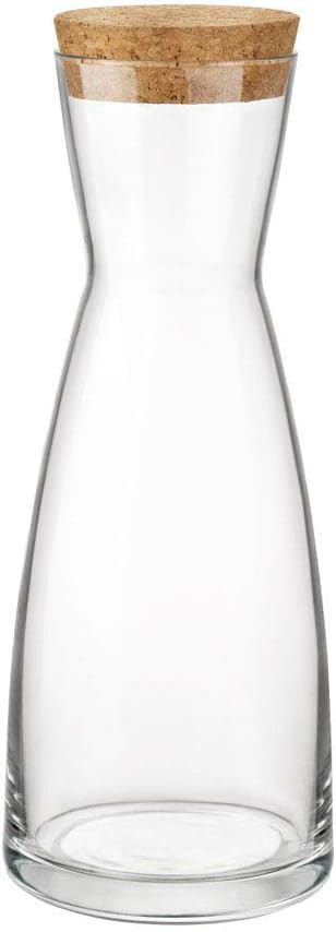 Bormioli Rocco Ypsilon Cork Top Carafe Ounce, 1 Liter, Clear | Amazon (US)