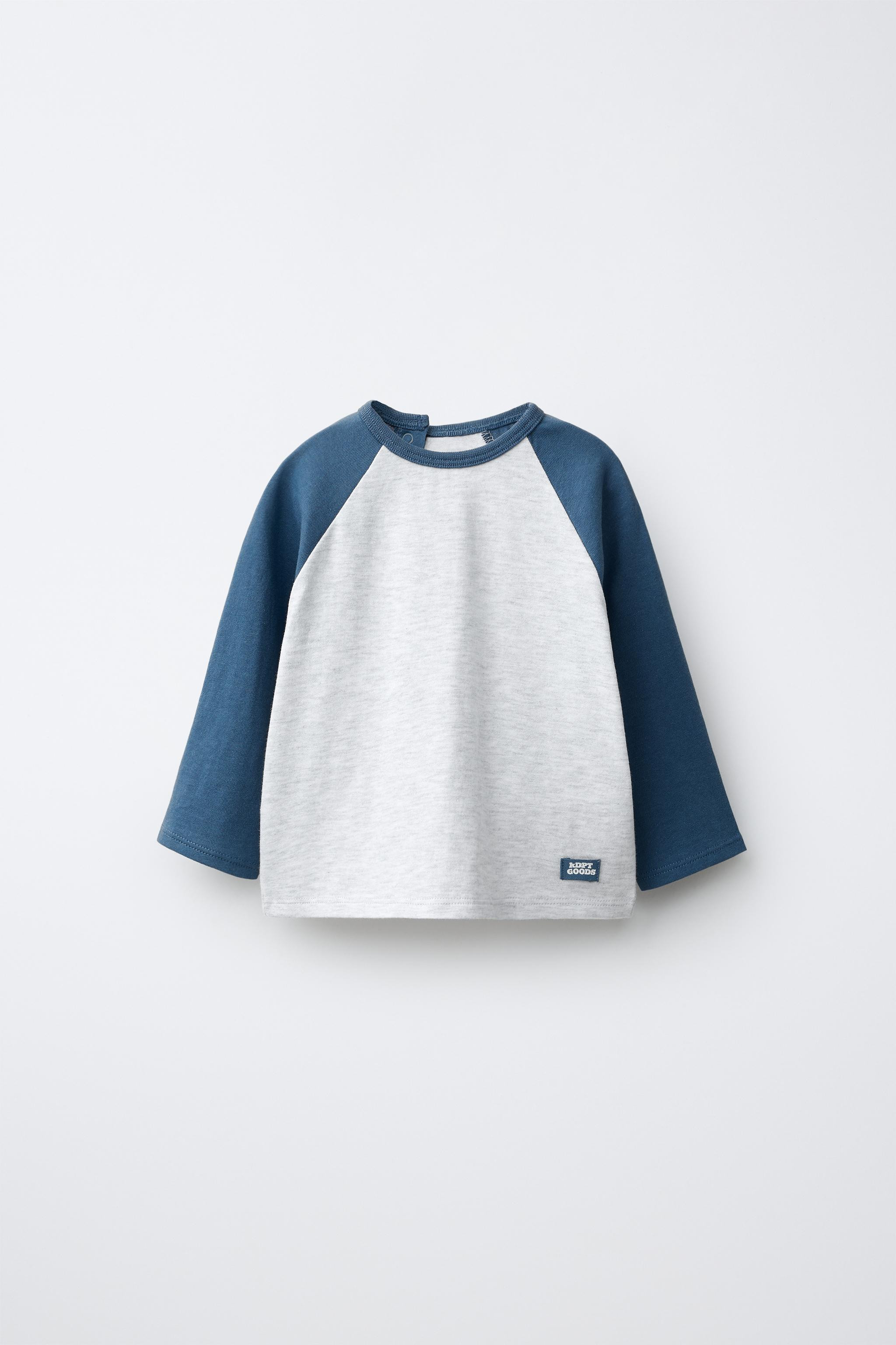 CONTRAST RAGLAN SLEEVE T-SHIRT | Zara US