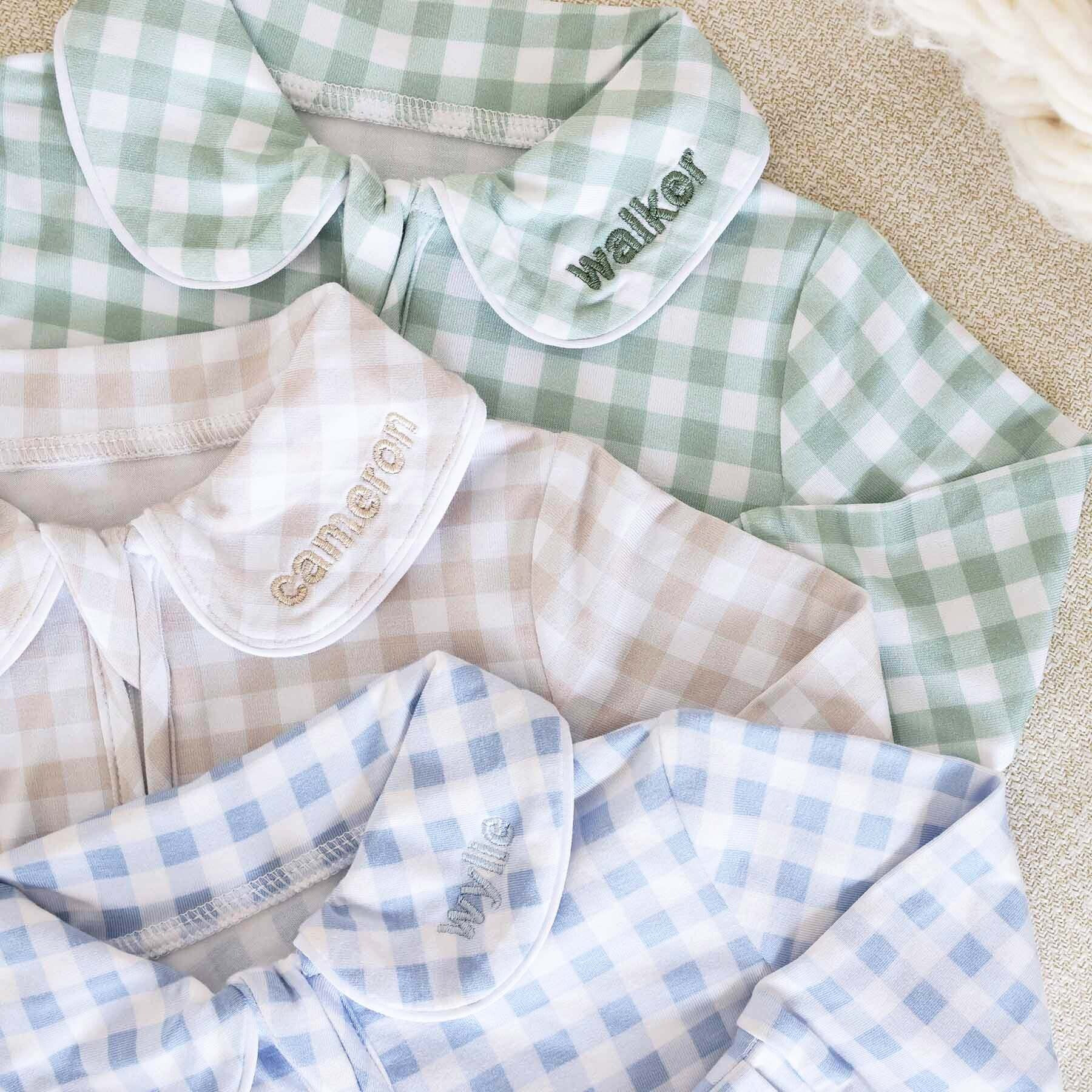 Peter Pan Collar Zipper Footie | Caden Lane