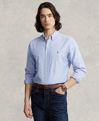 Men's Classic Fit Long Sleeve Oxford Shirt | Macy's