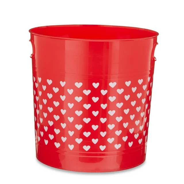 Valentine's Day Large White Plastic Ice Bucket, by Way To Celebrate - Walmart.com | Walmart (US)