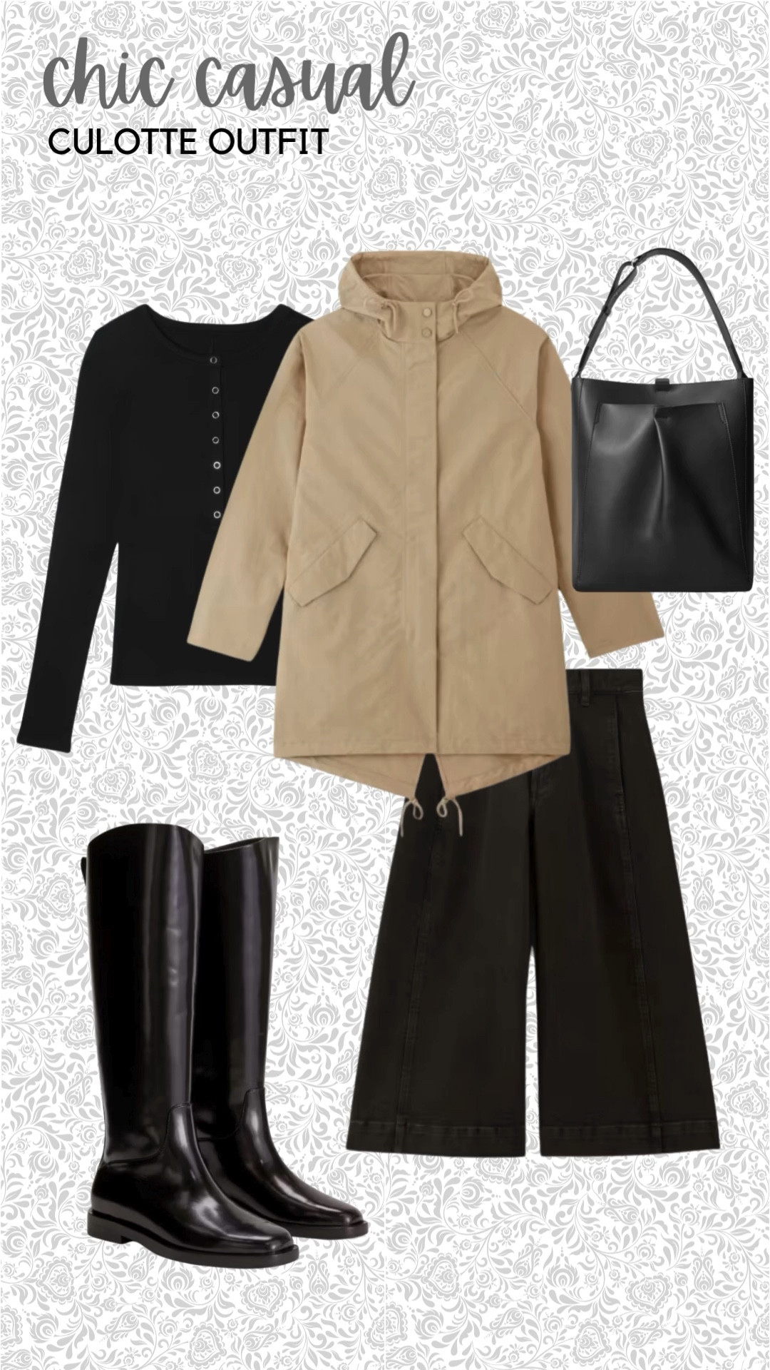 Don’t skip the culottes trend this season! We’ve paired these denim culottes with a Henley shirt, black knee-high boots, a cozy jacket, and black leather bag. 


#LTKStyleTip #LTKMidsize #LTKSeasonal