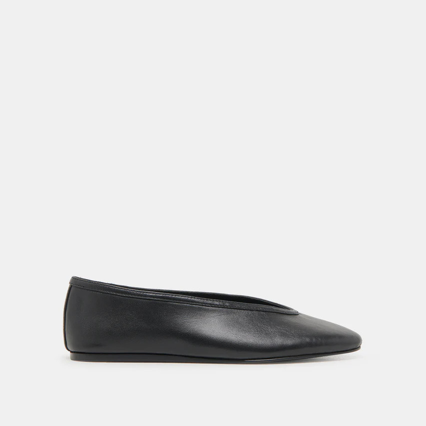 Braidy Black Leather Ballet Flats | Dolce Vita | DolceVita.com