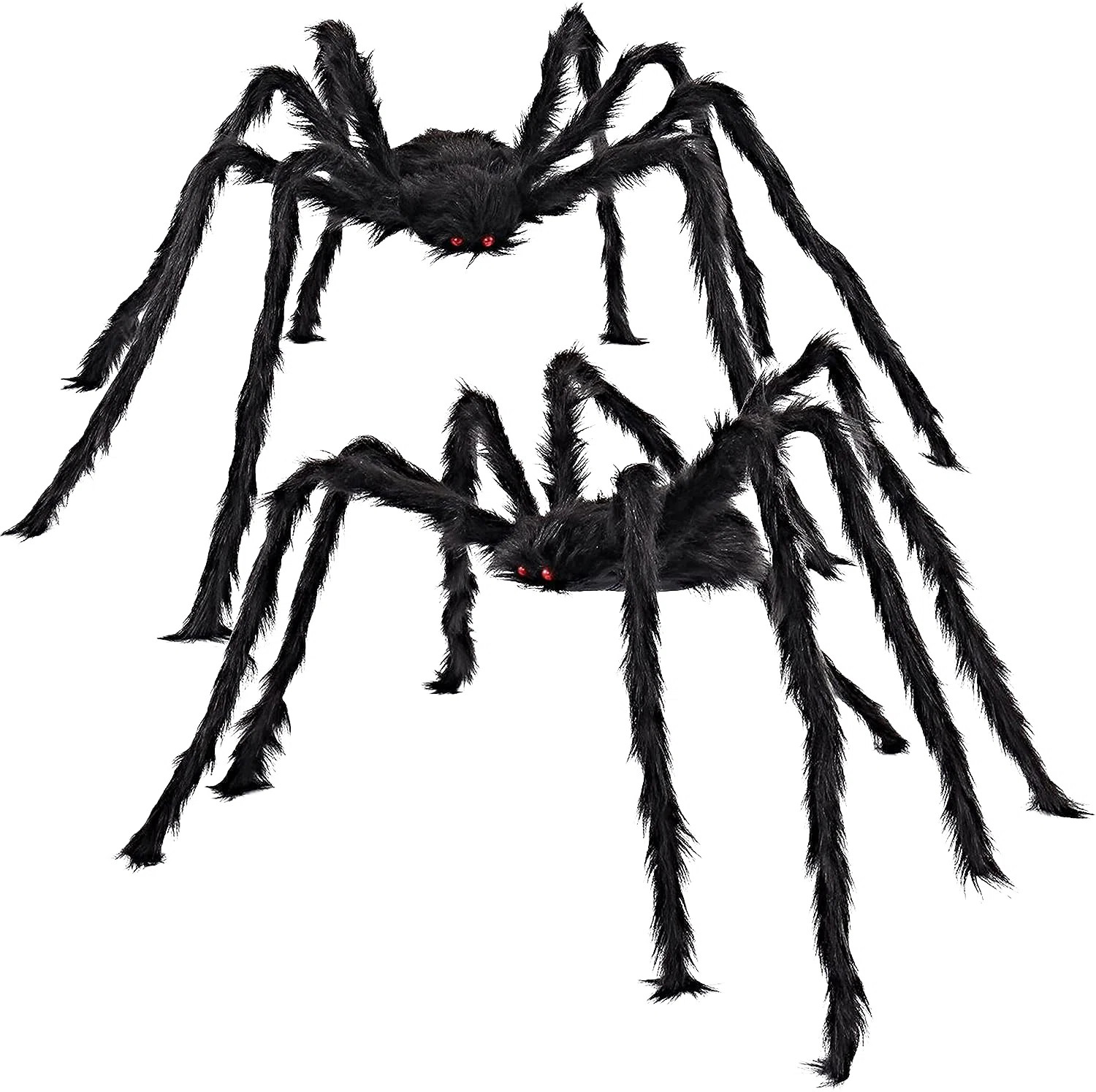 17 Stories 2 Pack 5 Ft. Halloween Black Giant Fake Hairy Spider | Wayfair | Wayfair North America