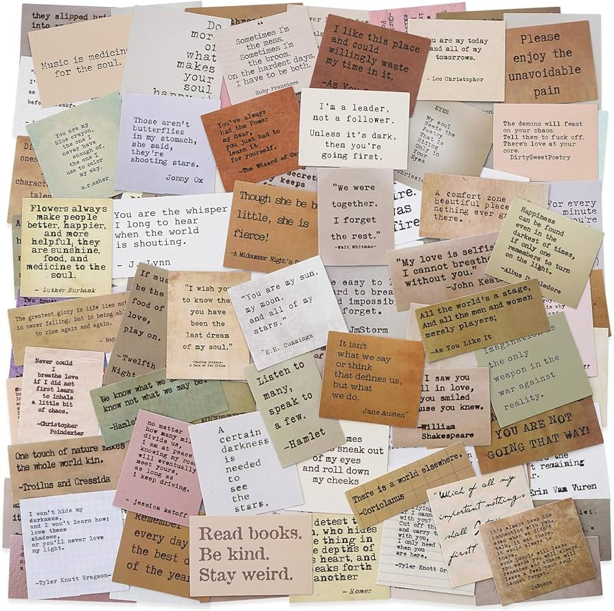 LakoArt 120 Pieces Non-repetitive Retro Typewriter Style Motivational Quote Stickers, Inspiration... | Amazon (US)