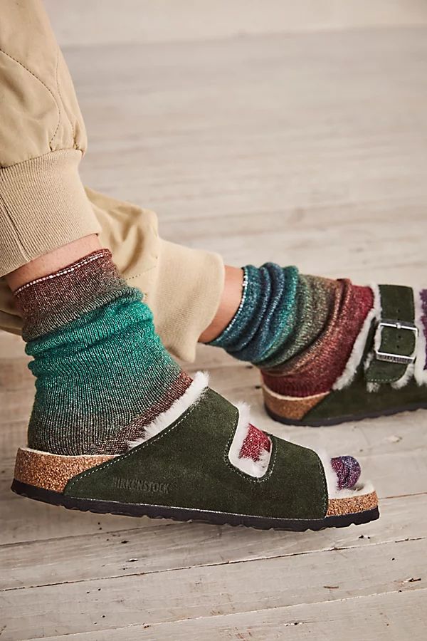 To The Moon Space Dye Socks by Free People, Green, One Size | Free People (Global - UK&FR Excluded)