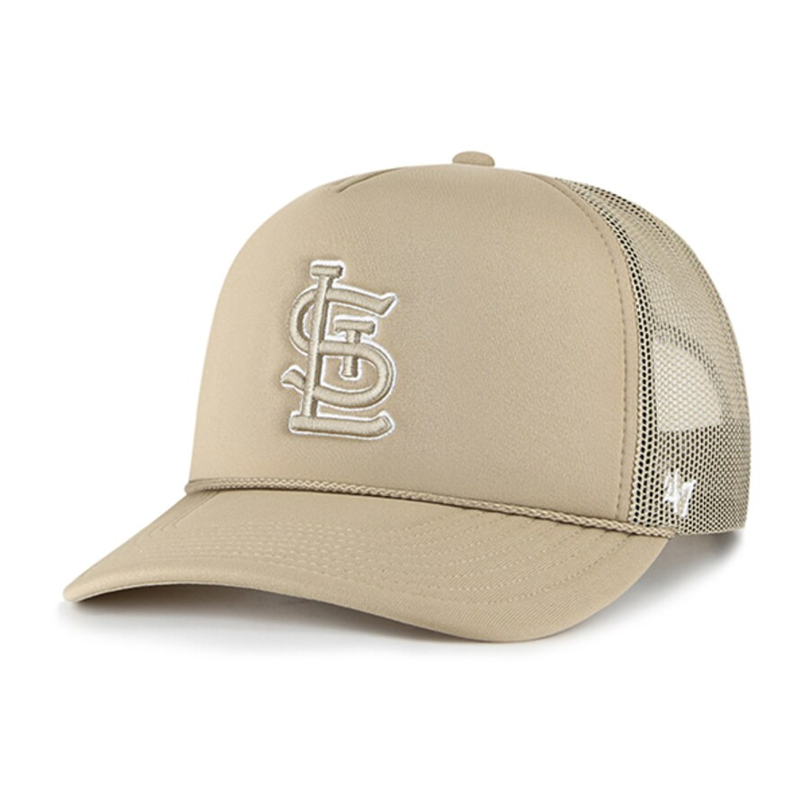 St. Louis Cardinals '47 Foamo Trucker Snapback Hat - Khaki | Lids