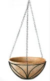 Mainstays 14"x 6" Round Metal Leaf Hanging Basket, Liner made with Natural Coconut Fiber Material | Walmart (US)